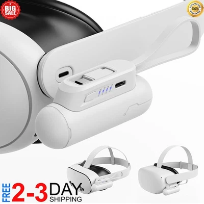 BRANDED Battery Pack for Meta Quest 3/3S and Oculus Quest 2, 6000Mah Extended Battery fo