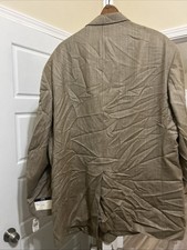 Chaps Ralph Lauren Mens Suit Jacket 4 Button Olive Beige Size 50 Reg