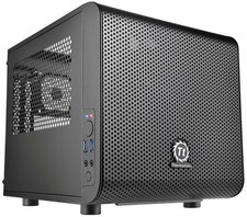 Mini ITX Cube Case, Black, Computer PC Housing