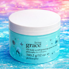 philosophy LIVING GRACE Salt Body Scrub 12 oz SEALED TUB - live with grace