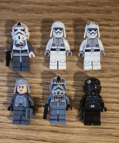 LOT OF 6 Lego star wars imperial minifigures AtAt Pilot TIE Pilot AT-DP Pilot