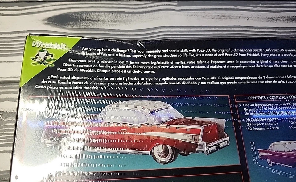 De colección 1957 Chevy Bel Air 1:24 Modelo Coche 3D Puzzle Wrebbit 300 Piezas - Totalmente Nuevo Foto 4 de 4