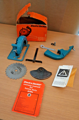 Vintage Black & Decker D984 Kreissäge Bohrer Aufsatz - Komplettset