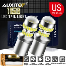 2X White 1156 1141 7506 BA15S Car RV SUV Trailer LED Reverse Backup Light Bulbs