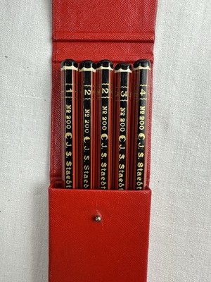 5x STAEDTLER Mars 200 Bleistifte im Etui 1662 1962 Vintage Set