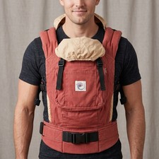 Ergobaby Unisex Original Baby Carrier Cotton Canvas Rust Red Padded OS