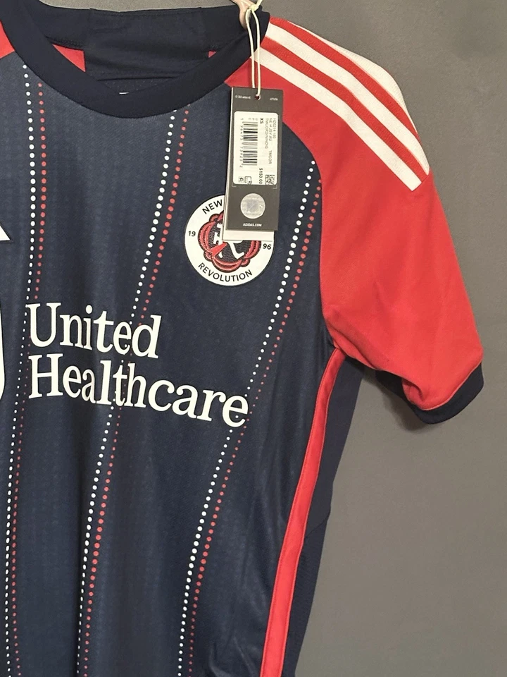 New England Revolution Adidas Authentic 24/25 Home Jersey; Men’s XS Slim Fit NWT - Image 3 of 4