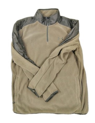 Under Armour Fleece Pullover Men's XL Green Polartec Forge Quarter Zip Outdoor