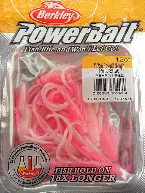 Appâts Souples Berkley PowerBait Power Nymphs 1" - Lot De 2 Paquets Couleur Rose - Pour Pêche