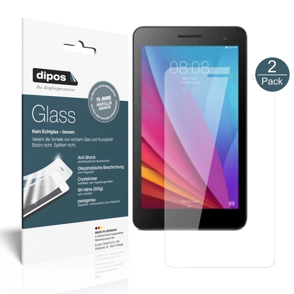 2x Screen Protector for Huawei Mediapad T1 7.0 Flexible Glass 9H dipos - Image 2 of 4