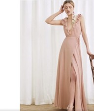 Reformation Campagne Peppermint Dress For Bridesmaids and Formal Parties Size S