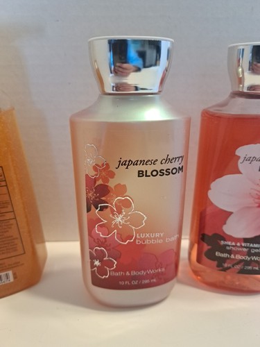 BATH & BODY WORKS 3 pezzi giapponese CHERRY BLOSSOM sapone mani bolla bagno doccia gel - Foto 5 di 8