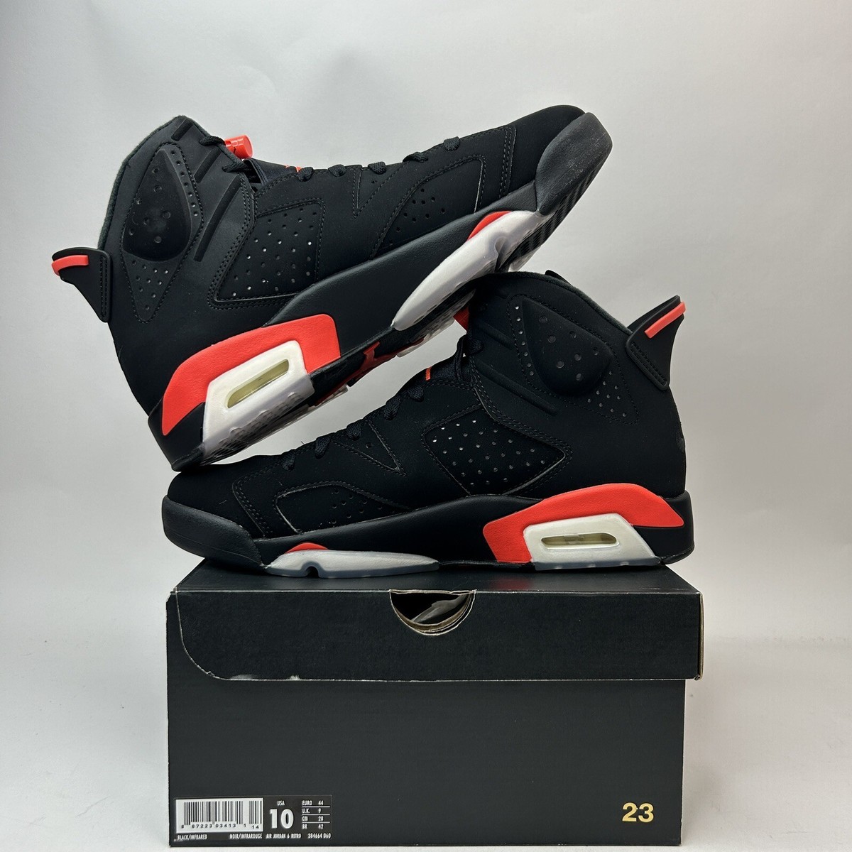 Nike Air Jordan 6 VI Retro “Black Infrared” 2019 384664-060 Men's