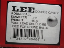 Lee Bullet Mold Double Cavity Roundball .311 45gr Handles and Box 90406