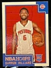 2015-16 NBA Hoops Rookie Card #297 Darrun Hilliard Detroit Pistons