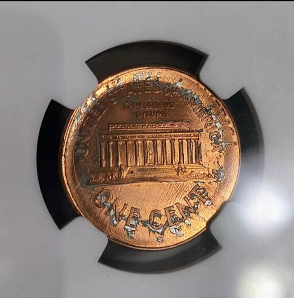 2000 DOUBLE STRUCK + Broadstrike  MINT ERROR  NGC MS-65red Gema - Image 3 of 4