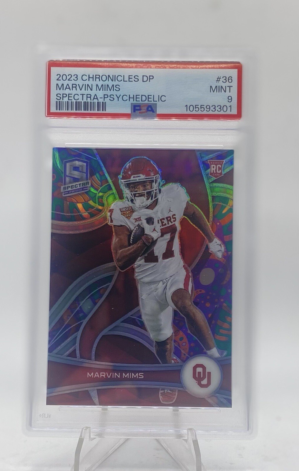 Marvin Mims Panini Chronicles Draft Picks Spectra #36 Psychedelic