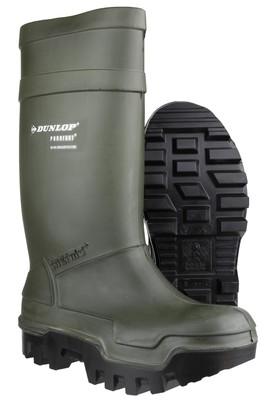 Dunlop Purofort Thermo+ Full Safety Unisex Green Pull On Wellington Boots  UK4-13 | eBay