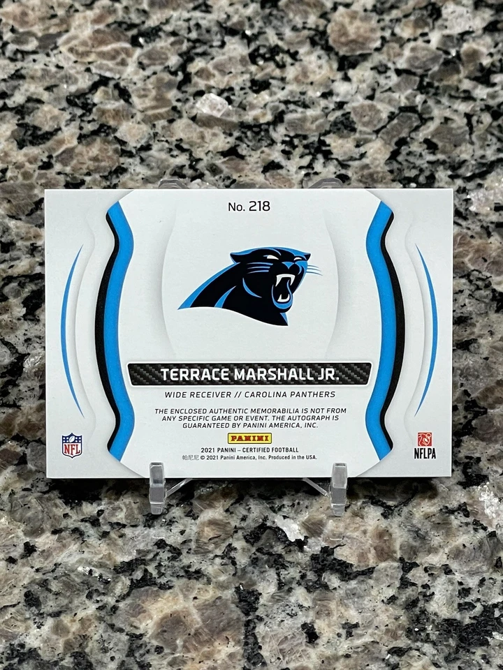 2021 Panini Certified FOTL Terrace Marshall Jr Freshman Fabric Auto /75 Blue SP - Image 2 of 2