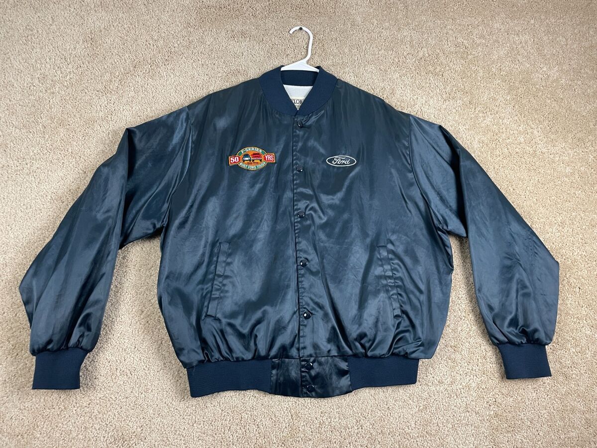 Vintage Taylor Bomber Jacket Mens XXL USA Snap 50 Years Ford Vintage Taylor Bomber Jacket Mens XXL USA Snap 50 Years Ford