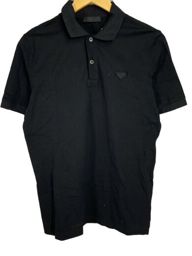 プラダ★黒　44◎LINEN100% S/S shirt★ ブラック リネン シャツ | PRADA