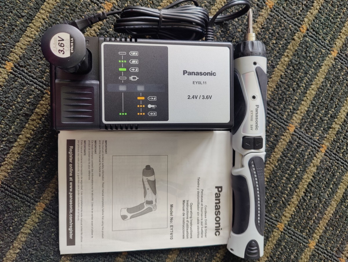 Panasonic EY7410LA2S 3.6V 1.5Ah Li-Ion Cordless Screwdriver Kit | eBay