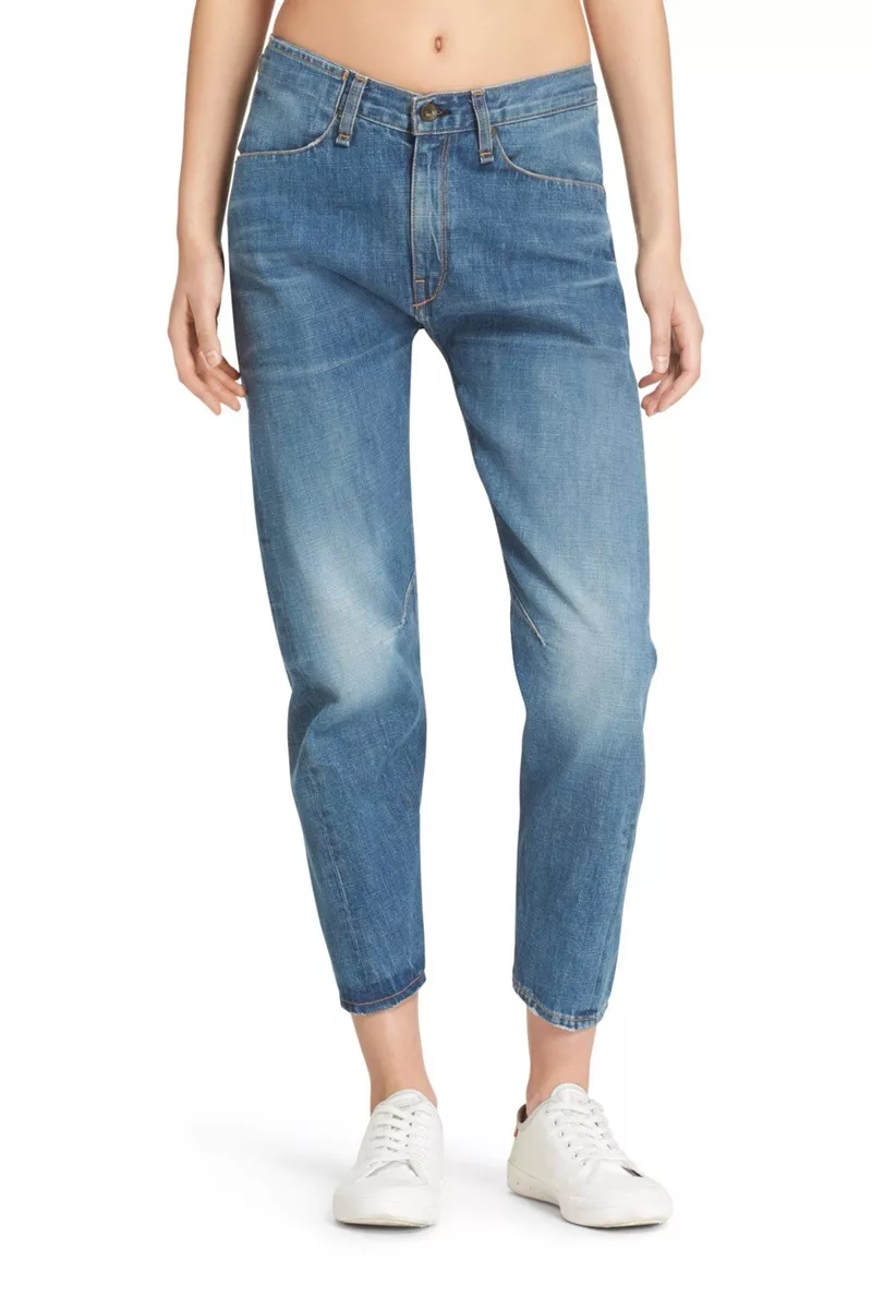 EUC Rag Bone Engineer Boyfriend Jeans Sz 26 Blue Medium Wash Relaxed DESIGNER