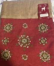 NWT Vatican Homes Christmas Table Runner 14x72. 100 % Polyester.