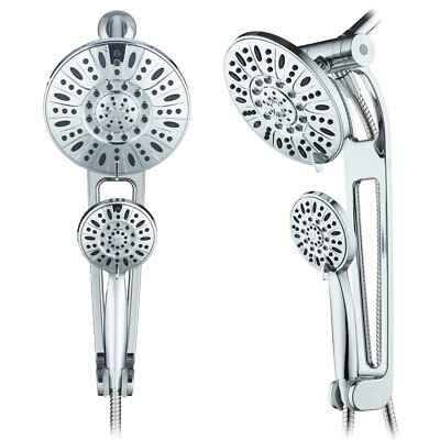 AQUABAR High-Pressure 7'' Rain & Handheld Shower Head Combo w/ 18'' Extension Arm