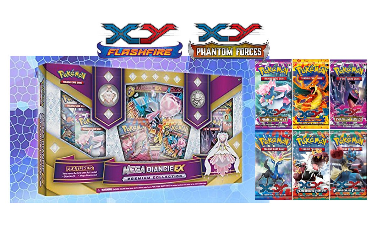 Mega Diancie - EX Premium Collection box Pokemon Cards | 6 x