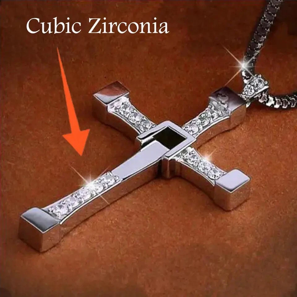 Collar Cruz Rápido y Furioso X Cadena Colgante Dominic Toretto Vin Diesel Regalo Foto 4 de 4