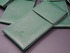 NICE 1PC. UNUSED AUTHENTIC ROLEX GREEN ITALIAN LEATHER TRAVEL WATCH POUCH