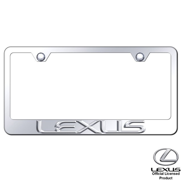AuTomotive Gold Lexus 3D Chrome on Chrome License Plate Frame Metal eBay