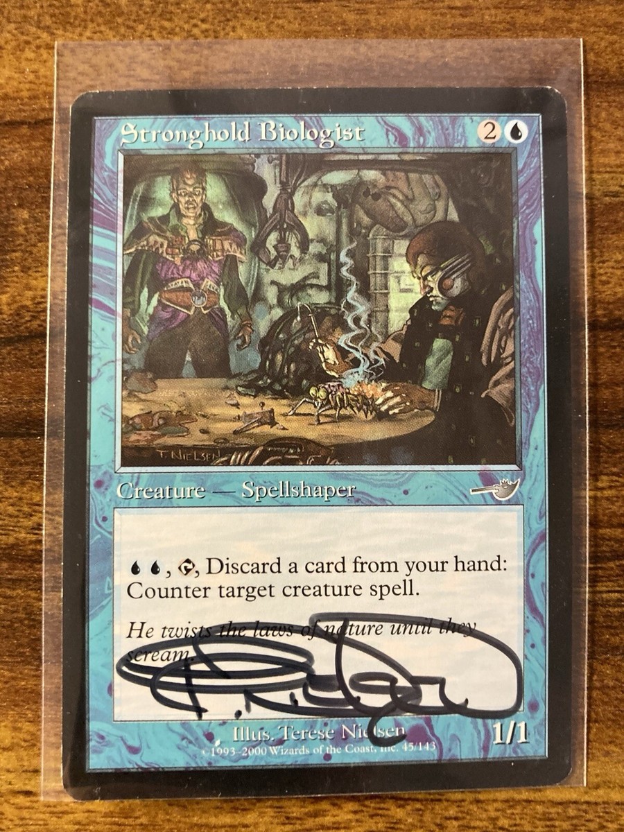 MTG✨Artist Signed STRONGHOLD BIOLOGIST Artist Proof CARD