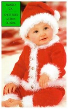 Christmas baby knitting pattern in DK. Hat, jacket, trouses. Pram set .