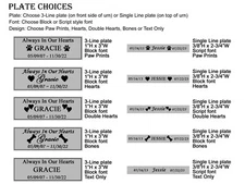 Small Pet Urn For Dogs or Cats, Picture Pet Urn, Engraved Pet Name Plate,