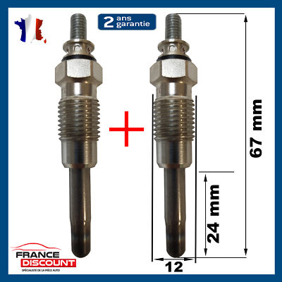 Lot de 12) Bougie de préchauffage pour Clio 1 Express R9 R11 R19 1,6d 1,9 d diesel 1,6l 1,9l CHEROKEE 2.1 TD = 0100226163 0250201043 CH173 DG006 F74161 6214 5317 Y-913J Y913J 7700855865 7700704185