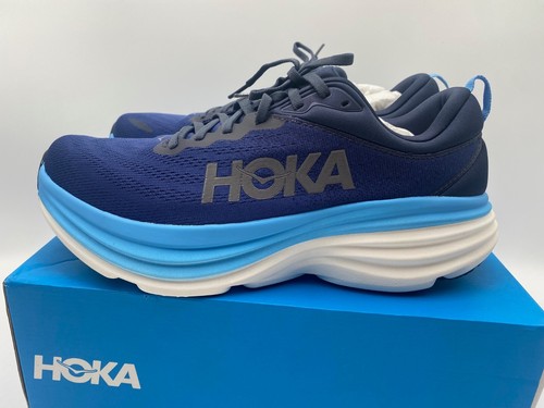Hoka Men's Bondi 8 Running Shoes US 11.5D Outer Space/All Aboard - Picture 2 of 9