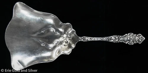 Irian by Wallace 7.625" Sterling Silver Pastry Serving Spoon | Monogrammed Cupid