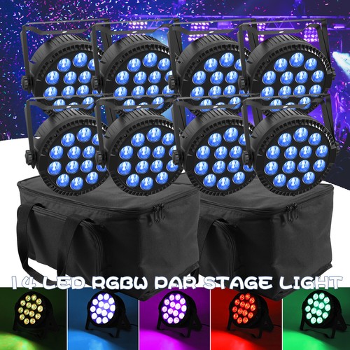 10X RGBW 140W 14 LED Par Lichteffekt DMX Party DJ Bühnenbeleuchtung Scheinwerfer - Bild 28 von 28