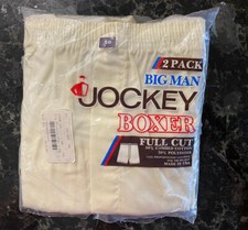 Vintage Jockey Boxer Shorts Big Man 2 Pack 1987 NOS Cotton Polyester Blend Sz 58