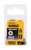 Dewalt Bits PH1 25Mm (5St) Extreme Impact Torsion DT7993T