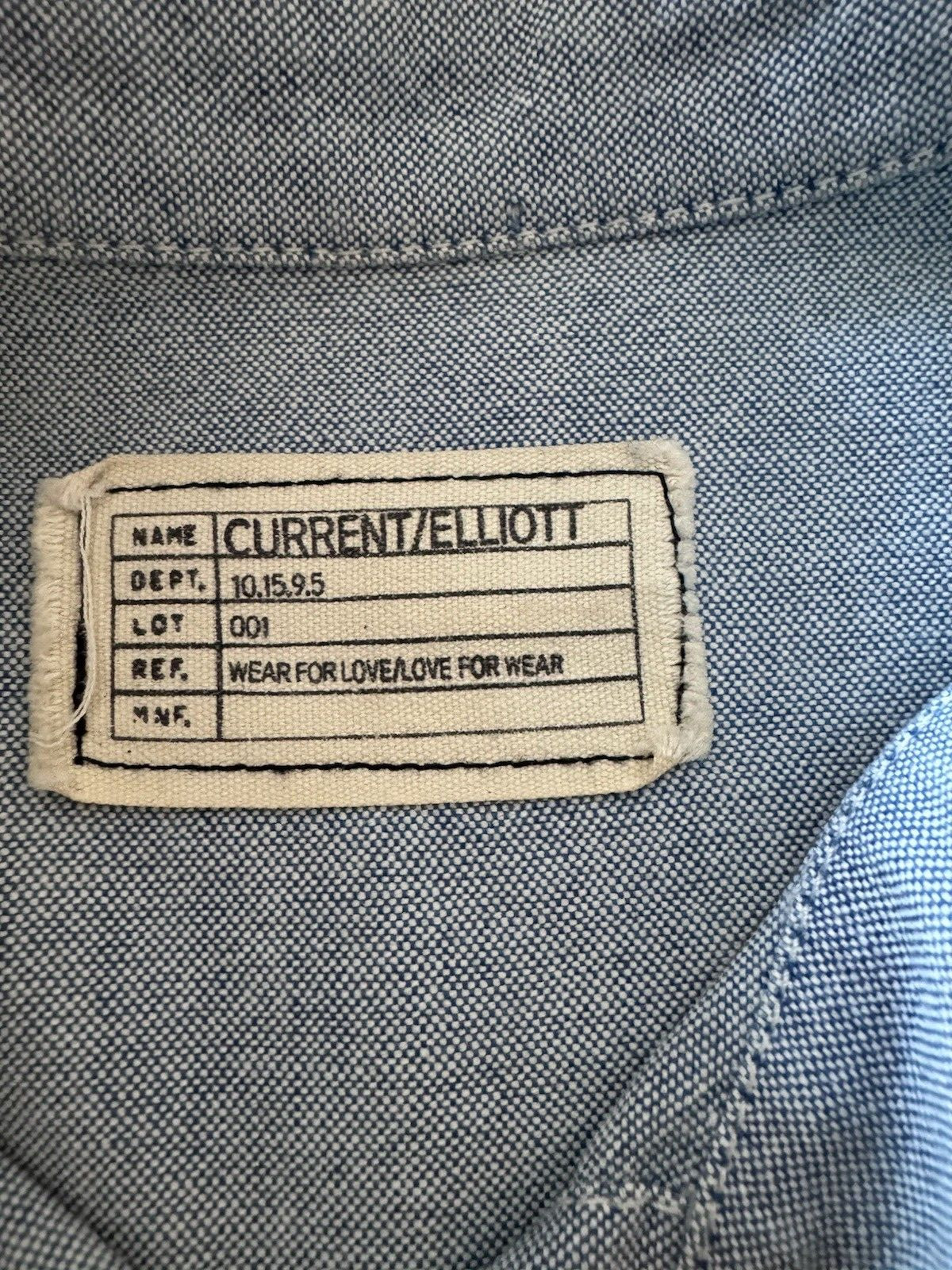 Current Elliott Distressed Button Down Denim Shir… - image 5