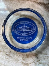 Oil Company Memorabilia Ash Tray - Well Log Analysts Glass Ashtray
