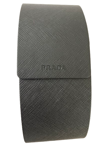 Prada Black Sunglasses Eyeglasses Hard Case Magnetic Flip Close Velvet Lined,new