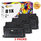 3PK CF281X 81X Black Toner Cartridge For HP Laserjet MFP M605dn M605n M605x M606