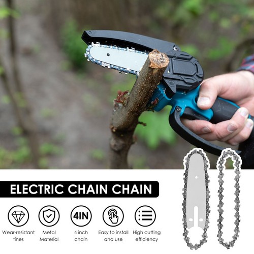 5Pcs Mini Chainsaw Chain with Replacement Saw Chain Bar 4/6inch Metal◩♙ - Picture 2 of 13
