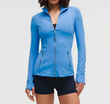 Lululemon Define Jacket Nulu - Pool Party/Mirror Silver - W's Size 0 - LW4CFOS