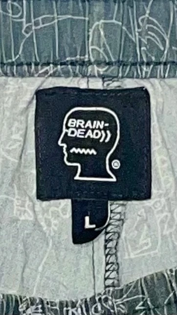 Брюки мужские Brain Dead Hedgehog Forest зеленые пижама размер большой - Изображение 3 из 3