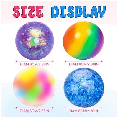 Relaxing Stress Balls for Adults - 4 Pcs Squeeze Ball Set